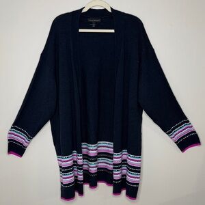Lane Bryant Cardigan with Pink and Blue Stripes
